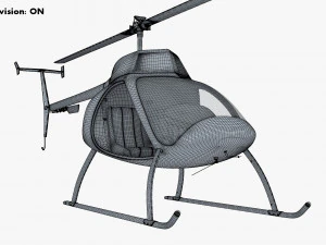 Generic Light Helicopter M 1 3D Model