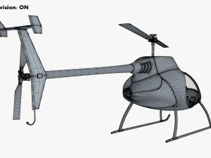 Generic Light Helicopter M 1 3D Model
