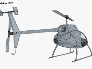 Generic Light Helicopter M 1 3D Model