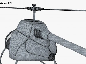 Generic Light Helicopter M 1 3D Model