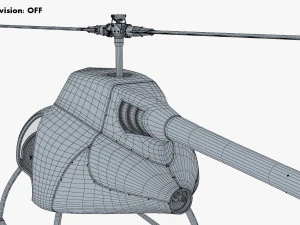 Generic Light Helicopter M 1 3D Model
