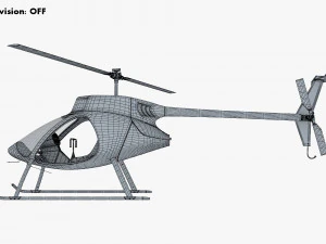 Generic Light Helicopter M 1 3D Model