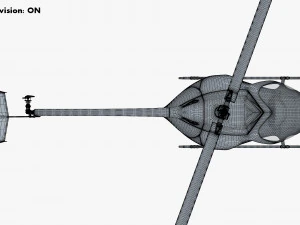 Generic Light Helicopter M 1 3D Model