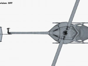 Generic Light Helicopter M 1 3D Model