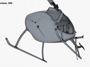 Generic Light Helicopter M 1 3D Model