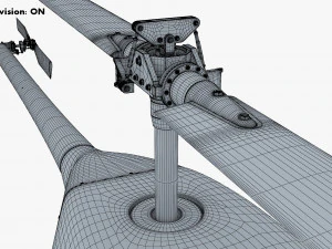 Generic Light Helicopter M 1 3D Model