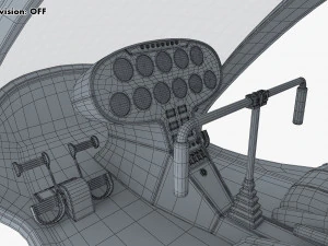 Generic Light Helicopter M 1 3D Model