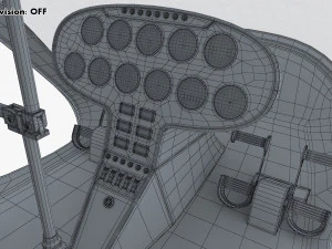 Generic Light Helicopter M 1 3D Model
