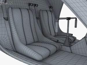 Generic Light Helicopter M 1 3D Model
