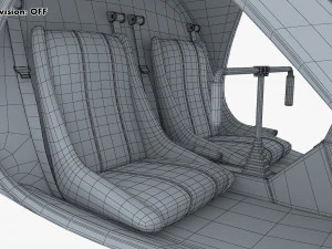 Generic Light Helicopter M 1 3D Model