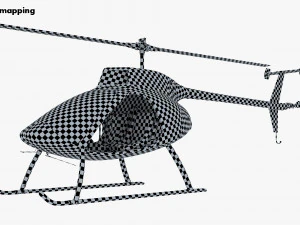 Generic Light Helicopter M 1 3D Model