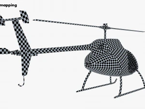Generic Light Helicopter M 1 3D Model