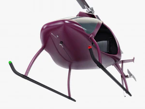 Generic Light Helicopter M 1 3D Model