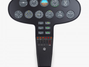 Aircraft Instrument Panel v 1 3Dモデル