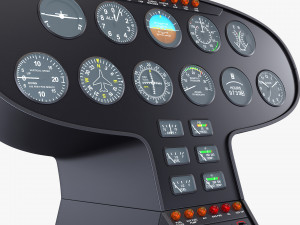 Aircraft Instrument Panel v 1 3Dモデル