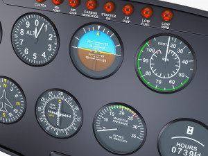 Aircraft Instrument Panel v 1 3Dモデル