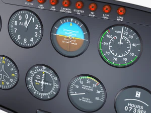 Aircraft Instrument Panel v 1 3D Model