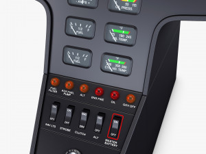 Aircraft Instrument Panel v 1 3Dモデル