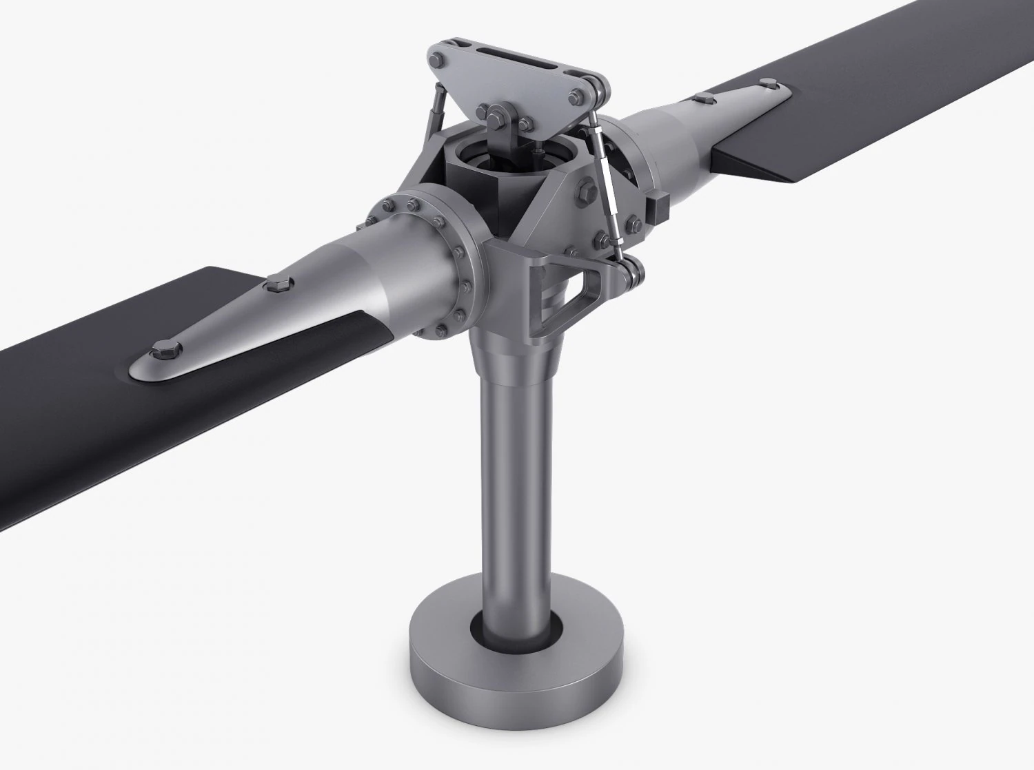 Helicopter Main Rotor System v 1 3D Model .c4d .max .obj .3ds .fbx .stl .blend 