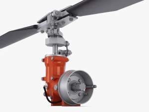 Helicopter Rotor System v 1 3D Model
