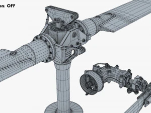 Helicopter Rotor System v 1 3D Model