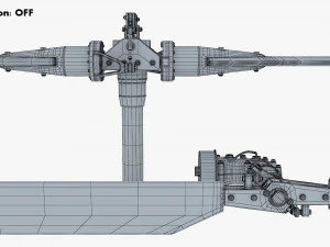 Helicopter Rotor System v 1 3D Model