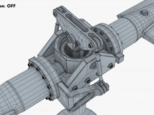 Helicopter Rotor System v 1 3D Model