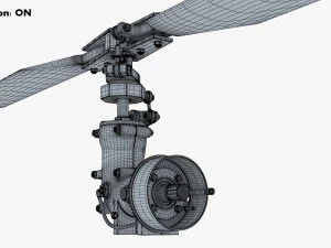 Helicopter Rotor System v 1 3D Model