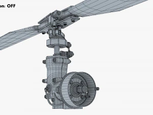 Helicopter Rotor System v 1 3D Model