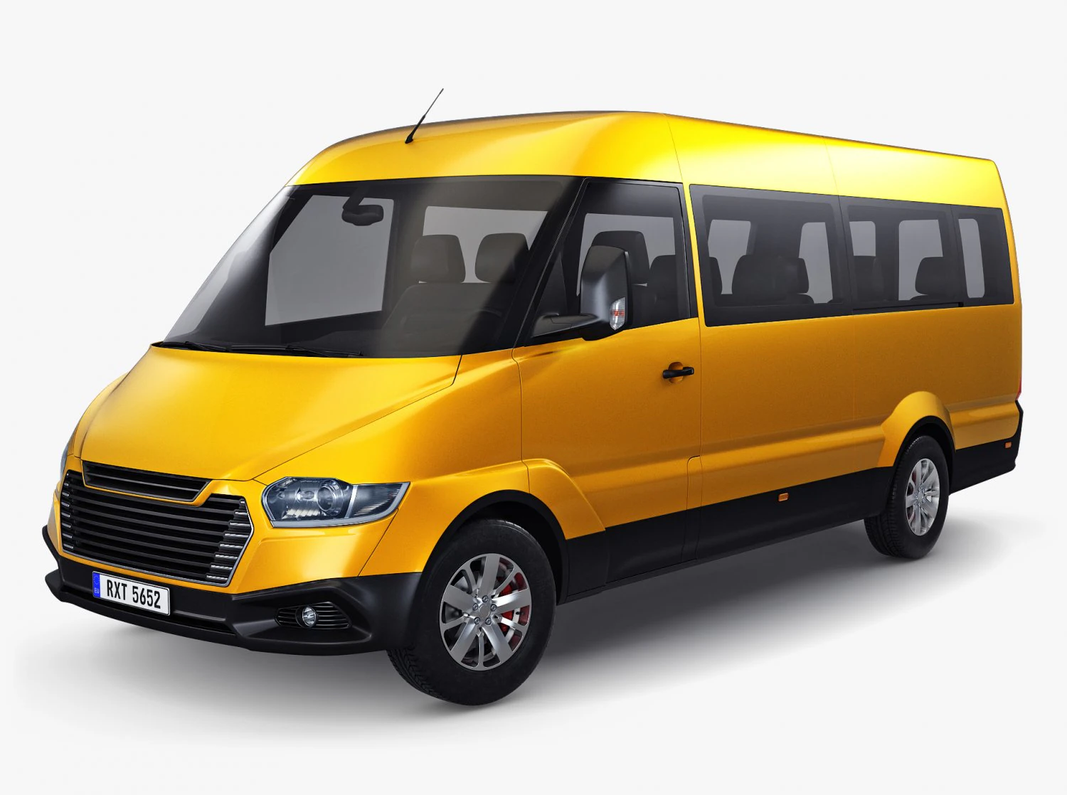 Generic Passenger Van M 2 3D Model .c4d .max .obj .3ds .fbx .stl .blend 