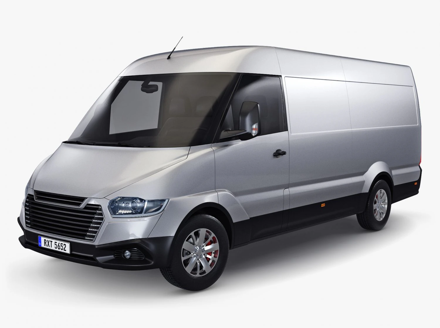 Generic Commercial Cargo Van M 4 3D Model .c4d .max .obj .3ds .fbx .stl .blend