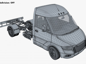 Generic Truck Chassis Frame M 2 3D Model