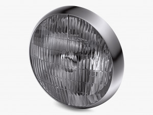 Classic Round Headlight v 2 3D Model