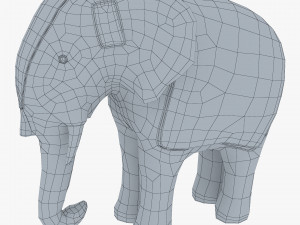 Elephant Wooden Statue v 1 Modello 3D