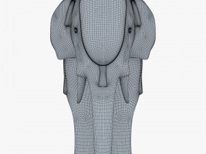 Elephant Wooden Statue v 1 Modello 3D