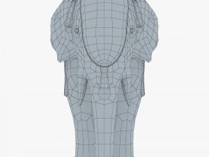 Elephant Wooden Statue v 1 3D Model