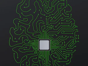 Artificial Intelligence Circuit Brain M 1 3D Model