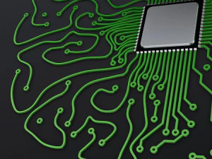 Artificial Intelligence Circuit Brain M 1 3D Model