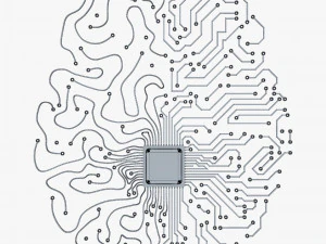 Artificial Intelligence Circuit Brain M 1 3D Model