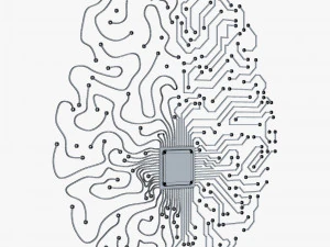 Artificial Intelligence Circuit Brain M 1 3D Model