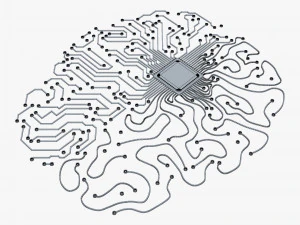 Artificial Intelligence Circuit Brain M 1 3D Model