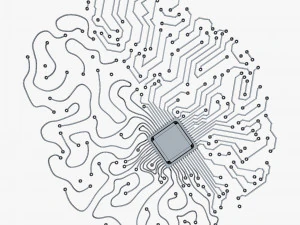 Artificial Intelligence Circuit Brain M 1 3D Model
