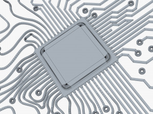Artificial Intelligence Circuit Brain M 1 3D Model