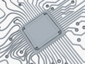 Artificial Intelligence Circuit Brain M 1 3D Model