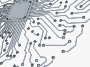 Artificial Intelligence Circuit Brain M 1 3D Model