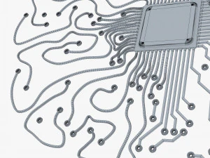 Artificial Intelligence Circuit Brain M 1 3D Model