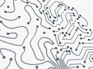 Artificial Intelligence Circuit Brain M 1 3D Model