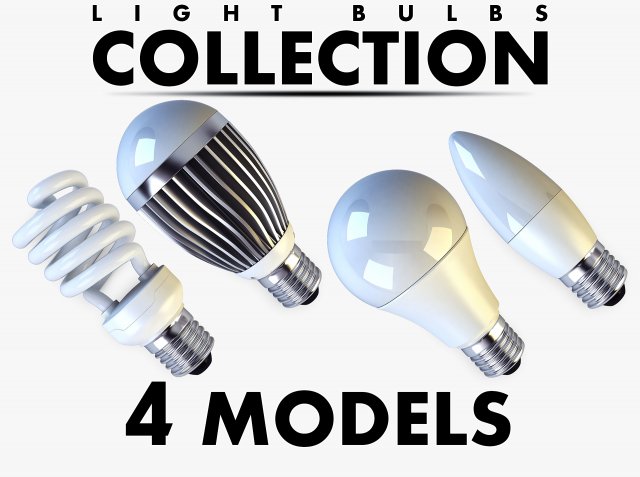 Light Bulbs E27 Collection volume 1 Modello 3D .c4d .max .obj .3ds .fbx .stl .blend 
