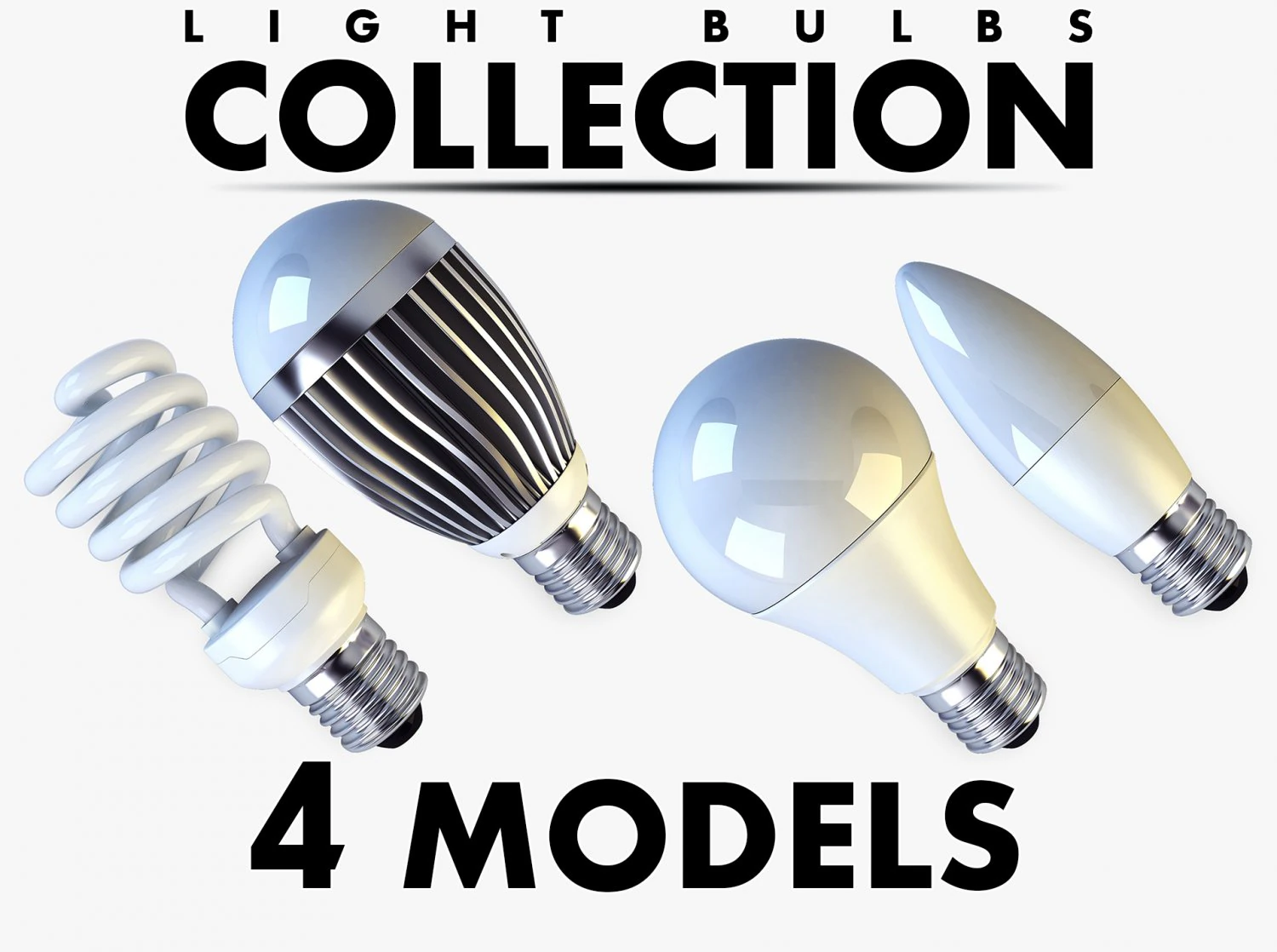 Light Bulbs E27 Collection volume 1 3D Model .c4d .max .obj .3ds .fbx .stl .blend
