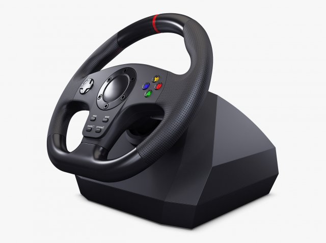 Racing Steering Wheel Game Control M 1 Model 3D .c4d .max .obj .3ds .fbx .stl .blend 
